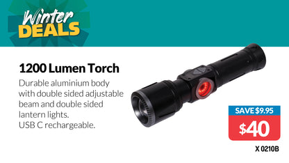 Torch 1200 Lumen Aluminium Power Bank X0210B