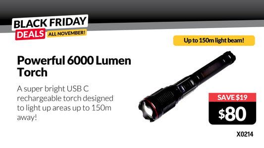 Torch 6000 Lumen Usb Rechargeable Powerbank X0214