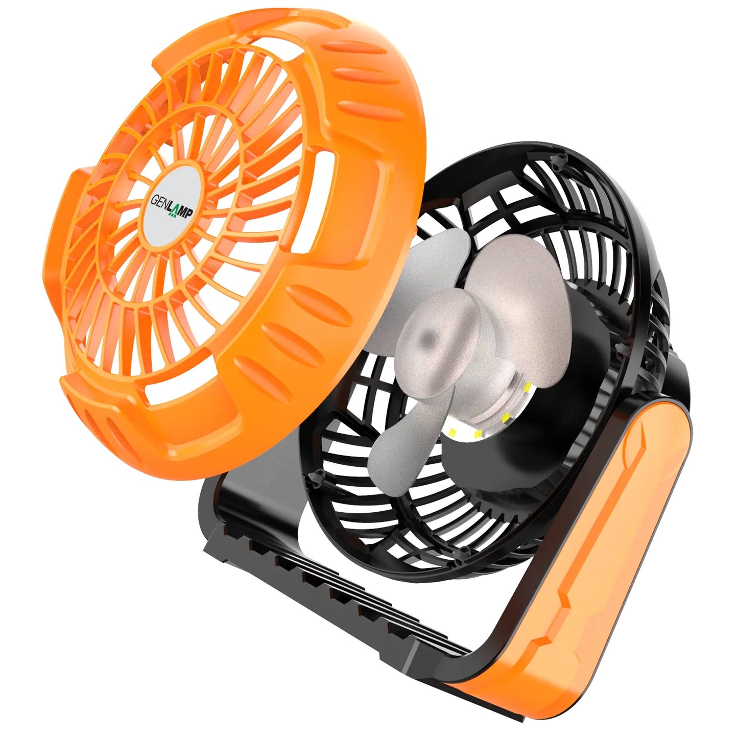 Fan USB Rechargeable With Led Light Portable X0217