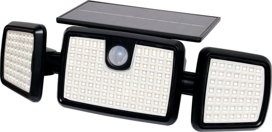 LED Floodlight Solar Powered Security Sensor 600 Lumen X2384