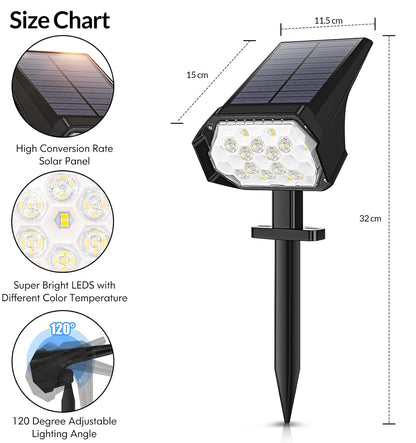 LED Solar Garden / Wall Light 6W Outdoor X2385