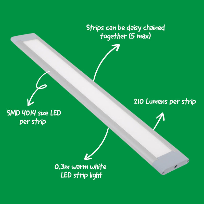 LED Strip Light Warm White Linkable 300mm X3270