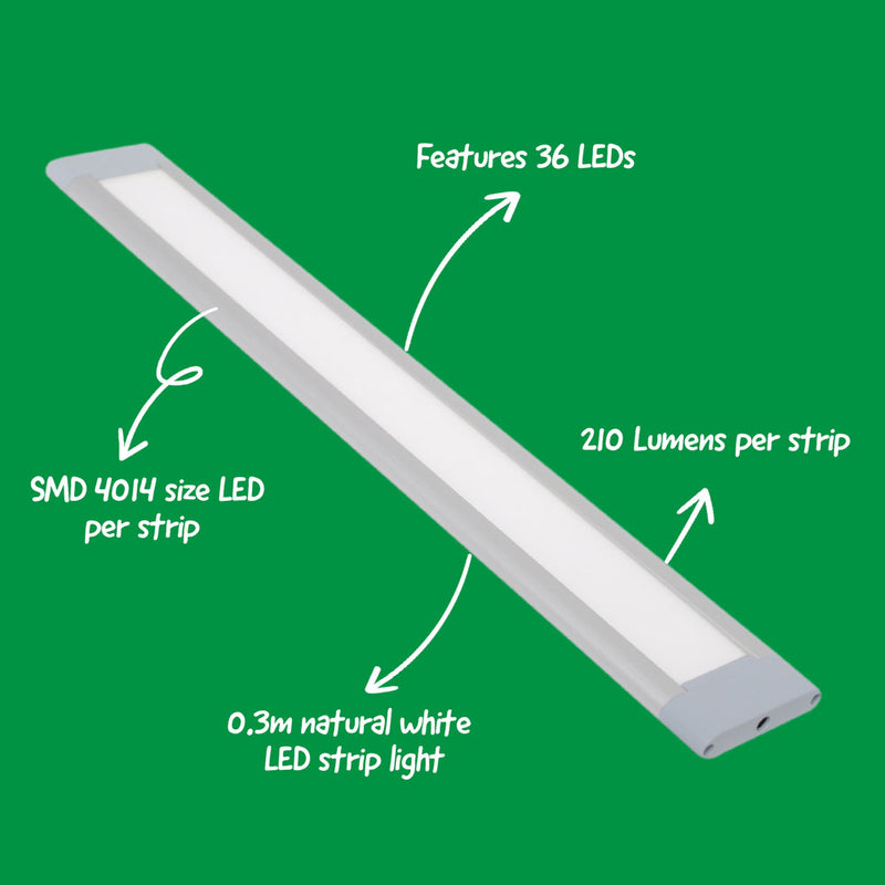 LED Strip Light Natural White Linkable 300mm X3271