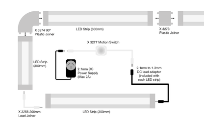 LED Strip Motion Switch (Adjustable) To Suit X3250/51/70/71 X3277A