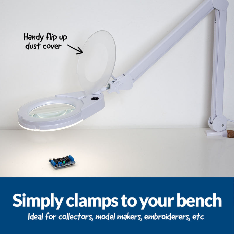 Magnifying Lamp LED Desk Mount 130mm 3 Diopter X4200