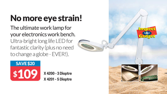 Magnifying Lamp LED Desk Mount 130mm 3 Diopter X4200