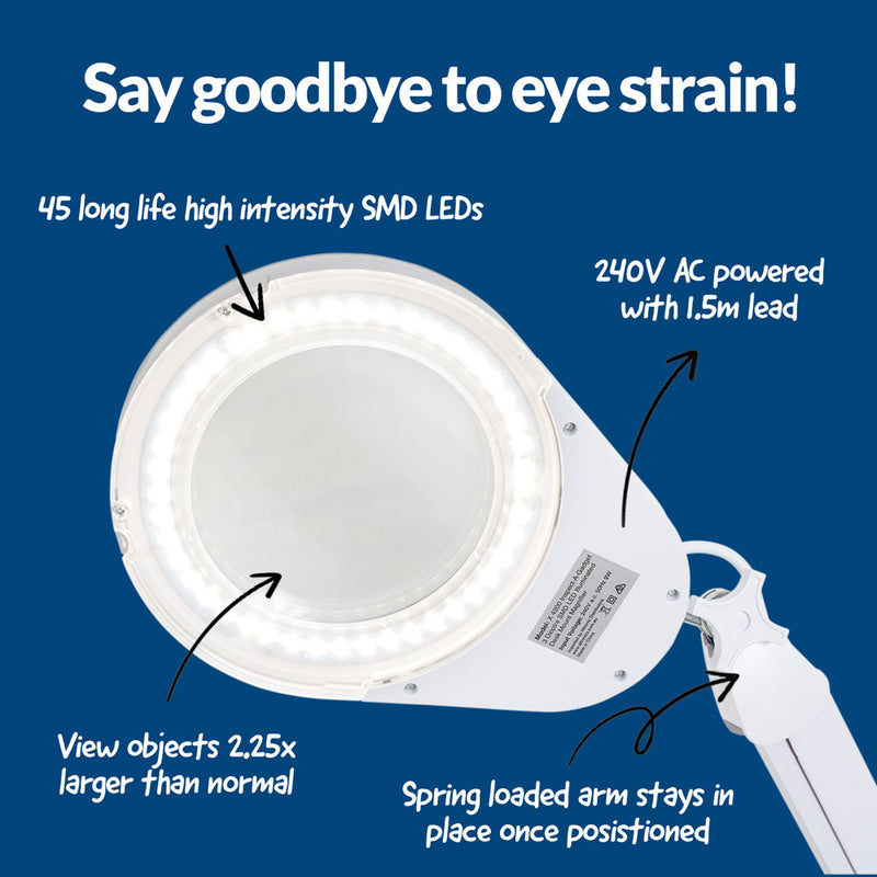 Magnifying Lamp LED Desk Mount 130mm 5 Diopter X4201