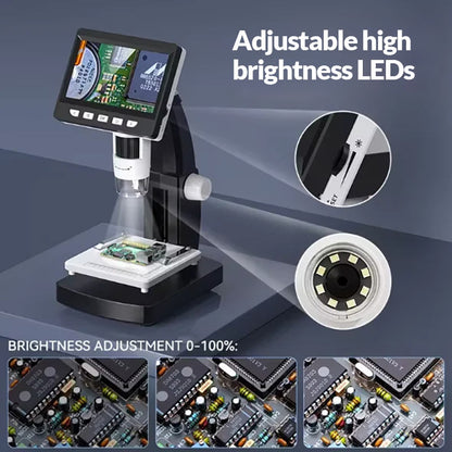Portable Digital Microscope With 4.3” Screen X4300B