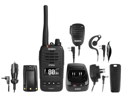 Uniden UHF 5w Handheld 80ch Radio XTRAK50