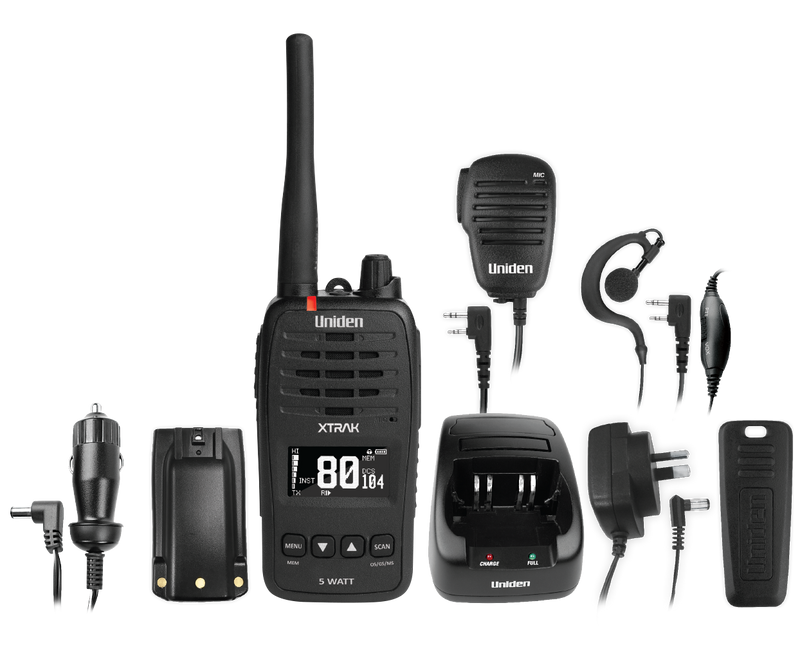 Uniden UHF 5w Handheld 80ch Radio XTRAK50