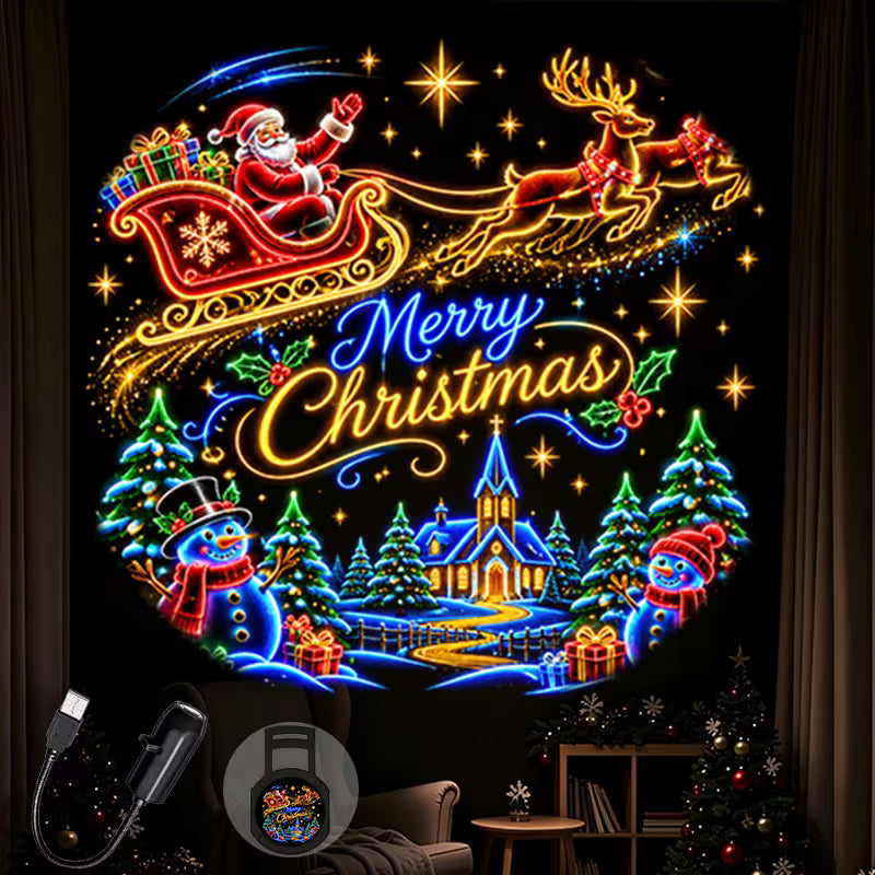 Christmas Projector Light Merry Xmas with 1 Slide USB T4WMK263GV3