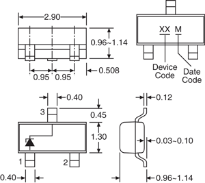 Diode BAS16 SOT-23 Small Signal Pk 10 Y0089
