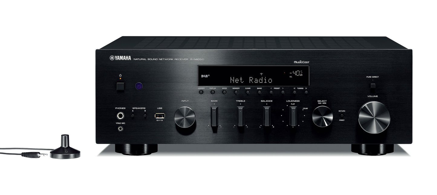Yamaha Stereo Receiver 2x100W MusicCast Black R-N803DB