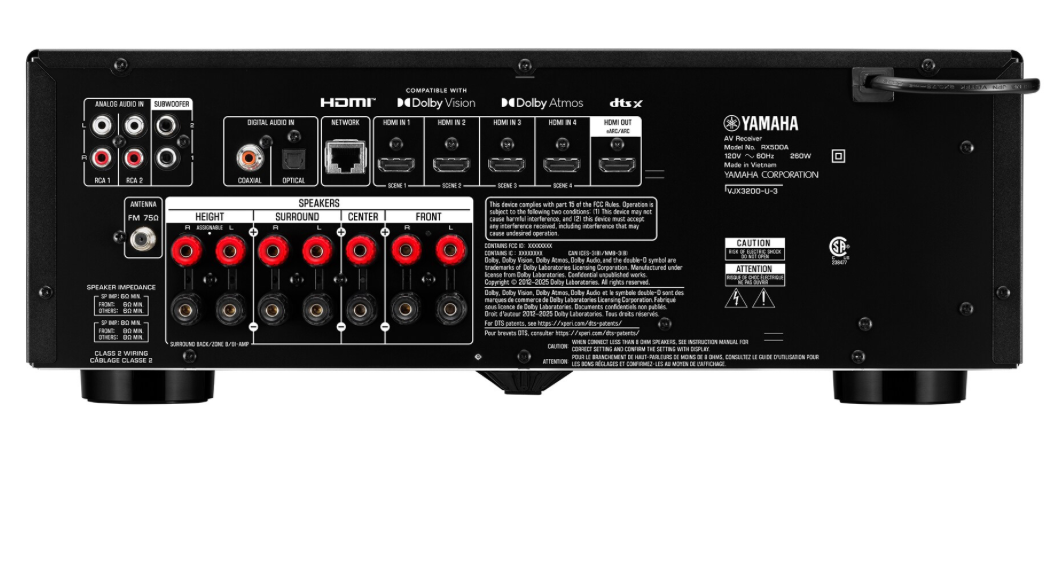 Yamaha Cinema Receiver 7.2ch 7x70w Atmos VJJ3480 RX500A