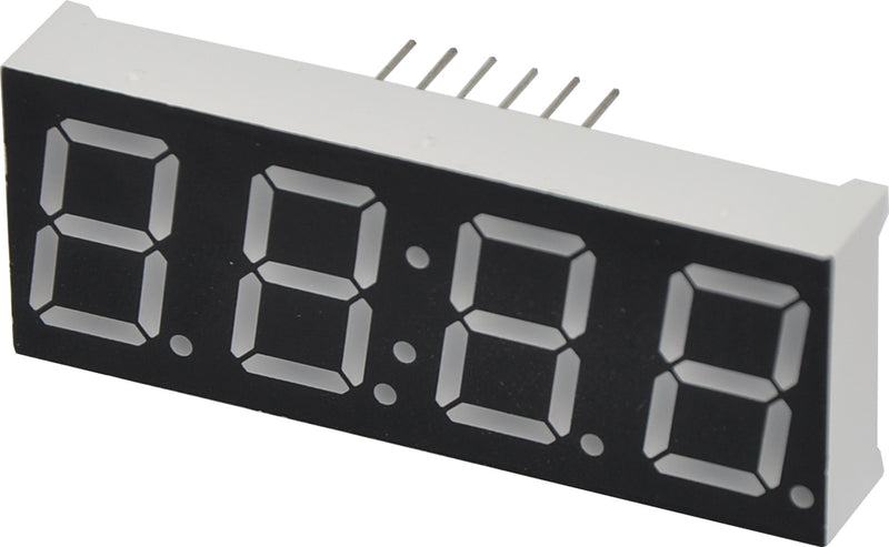 Digit Clock Display 0.5" Red 7 Segment 4 Z0195
