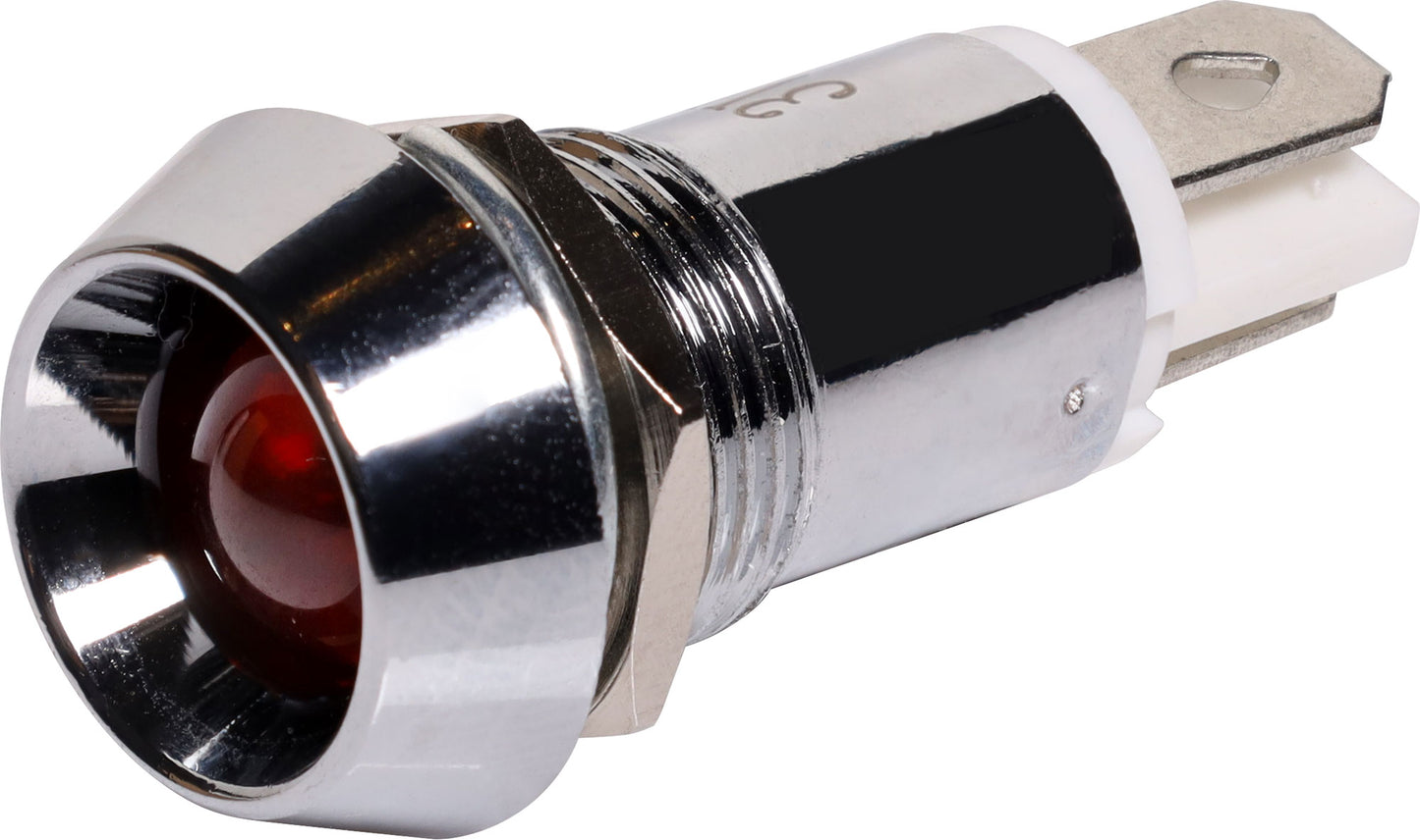 LEDs With Chrome Bezel 100mcd 10mm Red Z0230