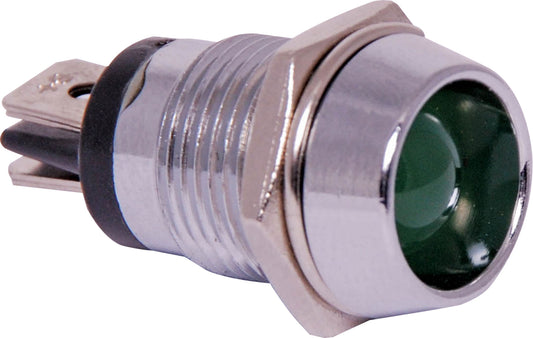 LEDs With Chrome Bezel 36mcd 10mm Green Z0232