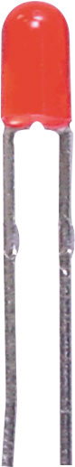 LEDs 12mcd Flangeless 3mm Red Z0730