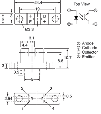 Optoelectronics Photo Interrupter Z1670
