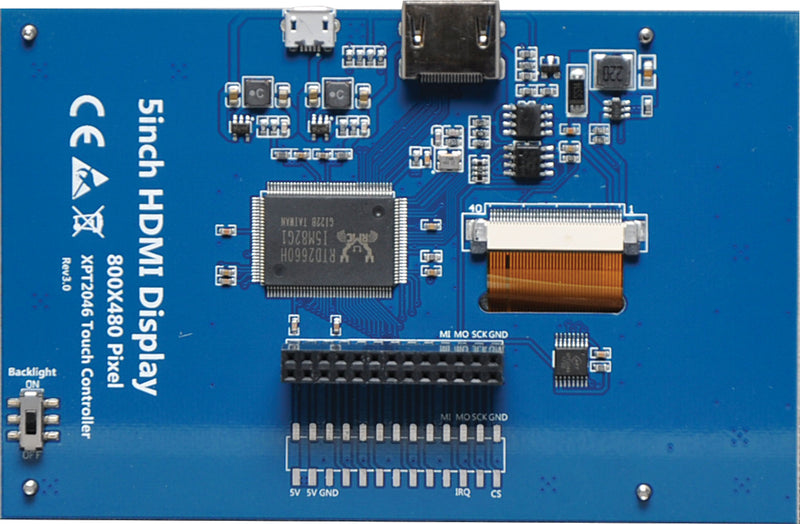 5” LCD 800 x 480 HDMI Touchscreen For Raspberry Pi Z6513