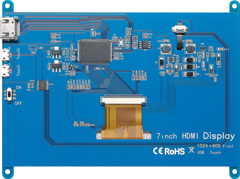 7" LCD Touchscreen For Raspberry Pi 1024 x 600 Z6516A