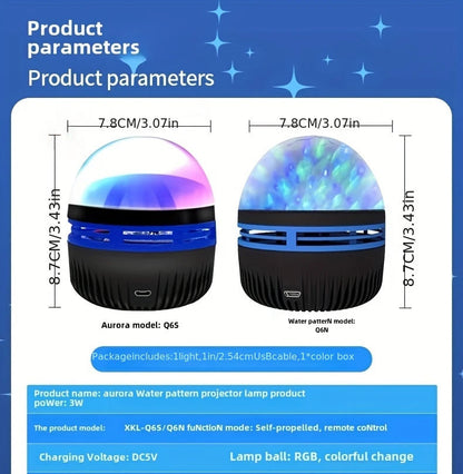 Lamp Northern Lights Projection Sound Activated Remote Control BC1377309