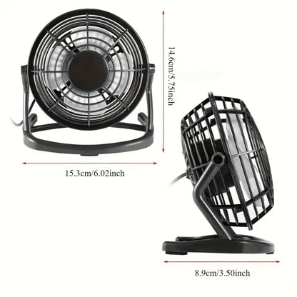 Fan Usb Desk With 360 Adjustable Settings - Black WQ2092385