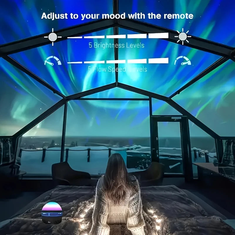 Lamp Northern Lights Projection Sound Activated Remote Control BC1377309