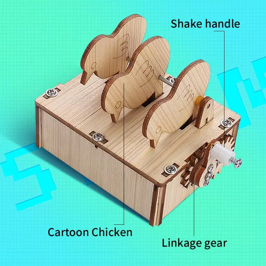 Wooden Kit - 3D Chicken Pecking Rice Puzzle Toy De1274544