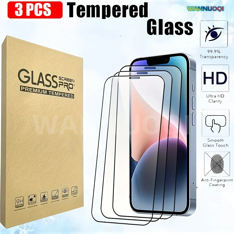 iPhone 15 Pro Tempered Glass Screen Protector 9h Hardness 3pk RU360480/15P