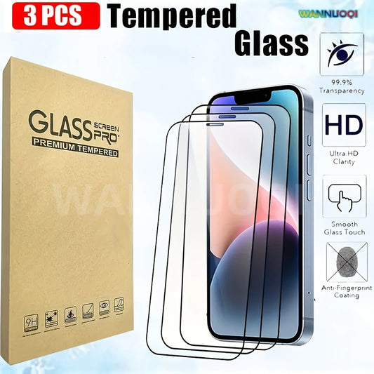 iPhone 16 Pro Max Tempered Glass Screen Protector 9h Hardness 3pk RU360480/16PM