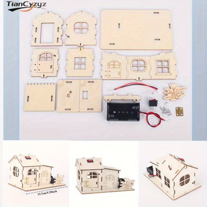 Wooden Kit - 3D Cabin With Light WL7054910
