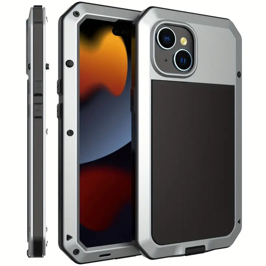 iPhone 16 HD Rugged Case With Built-in Glass Screen Protector, 360 Full Body Dustproof Lgrey CT103026/GY16