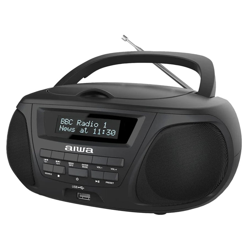 AIWA DAB+ Boombox Portable CD/MP3/USB Player with Bluetooth & Radio AWPCD-1019D