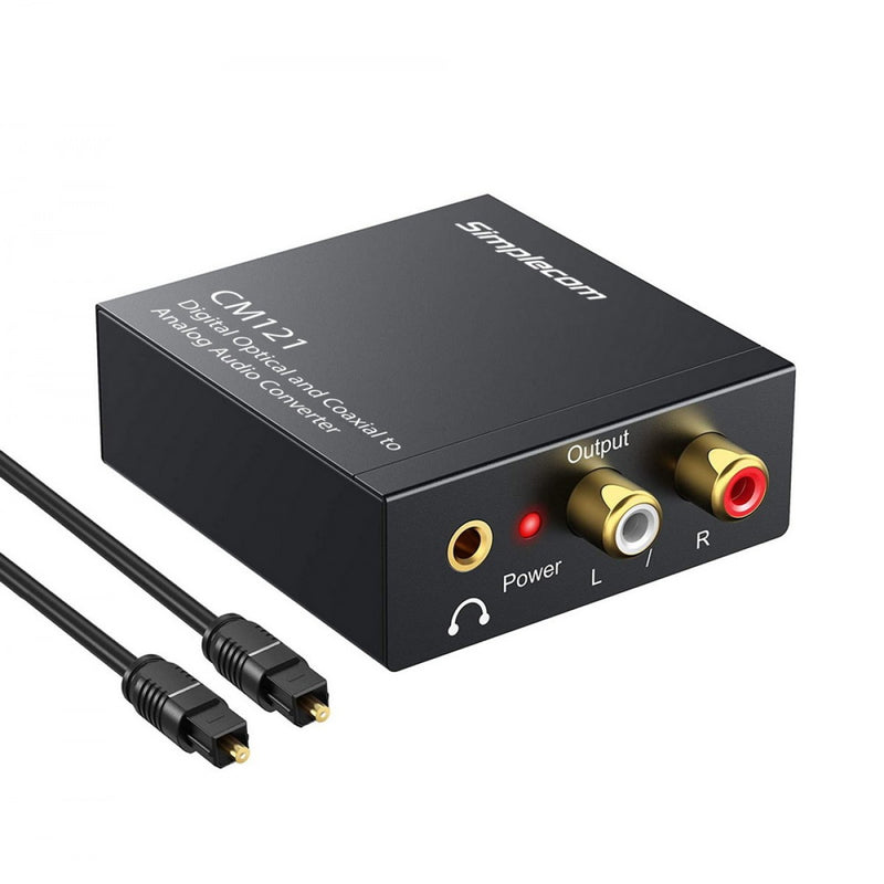 Simplecom CM121 Digital Optical and Coaxial to Analog RCA Audio Converter CBSI-CM121
