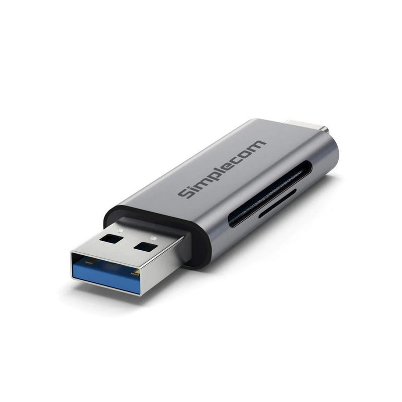 Simplecom Superspeed USB-C and USB-A SD/microSD Card Reader Usb 3.2 Gen 1 USSI-CR402