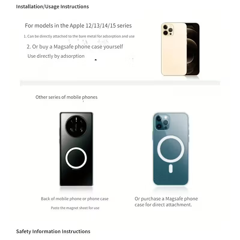 Phone Holder Magnetic 360° Rotation Adjustable Stand Suction BT1273640