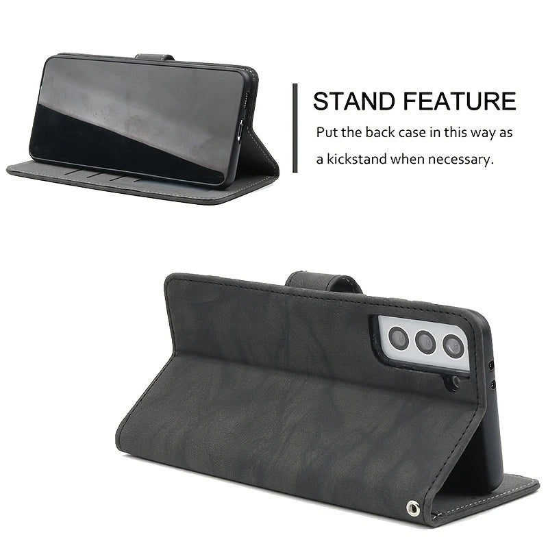 Samsung S24fE Flip Wallet Card Slot Protective Case Black UC583176