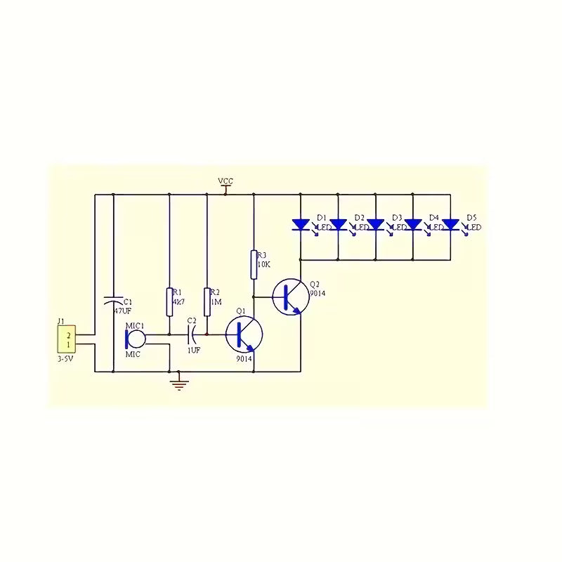 Kit Sound Controlled Led Melody Light Module Usb Power Solder Components TV3039863