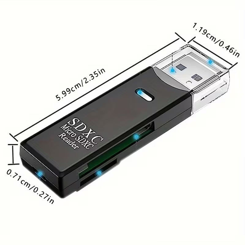 Card Reader 2-in-1 Sd Card Reader To USB 2 Adapter. SD/MSD VD28725