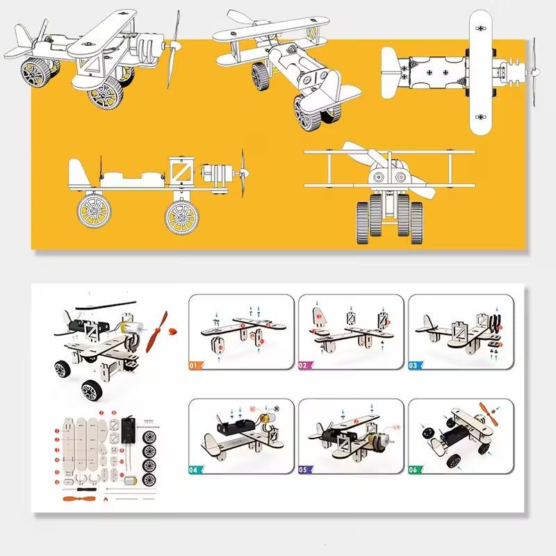 Wooden Kit - 3D Airplane Model HX643448