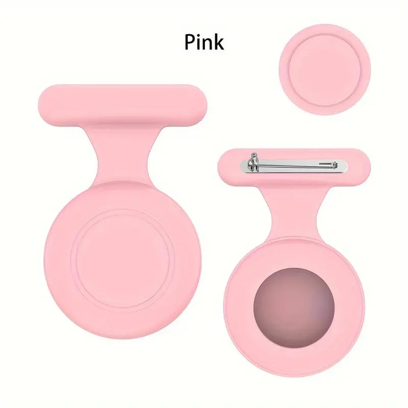 Airtag Case - Enclosed Waterproof Silicone With Pin / Pink PR41160