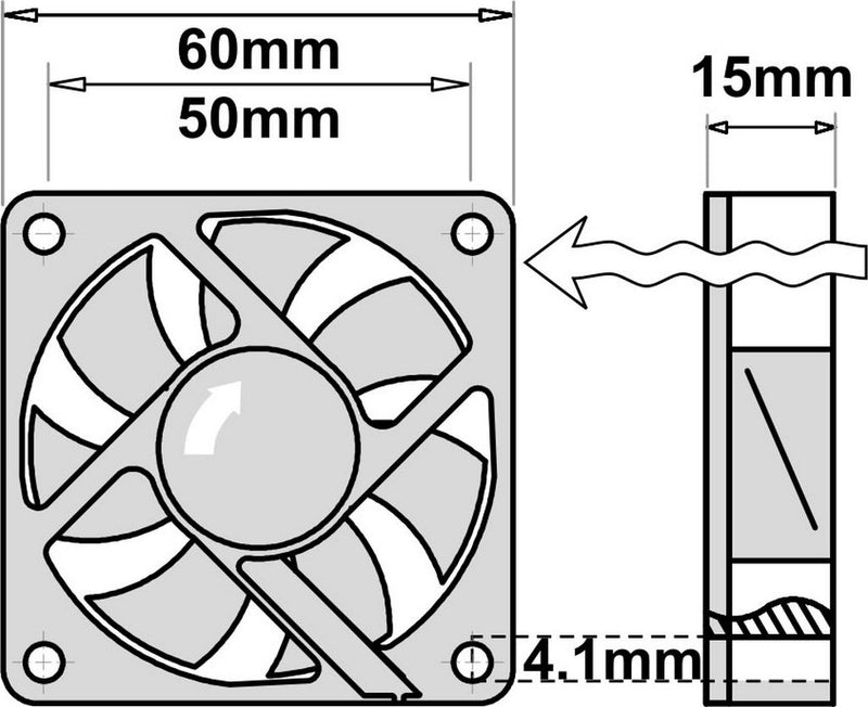 Fan 60x60x15mm 24vdc Ceramic FAN6015C24M-I