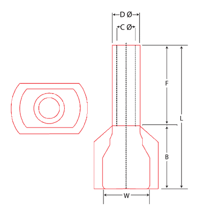 Crimps & Lugs Grey 2x0.75mm Ferrule Terminals Pk 100 H2488B