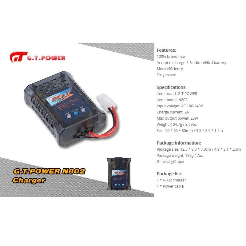 Gt Power Battery Charger Tamiya GT-N802TAM