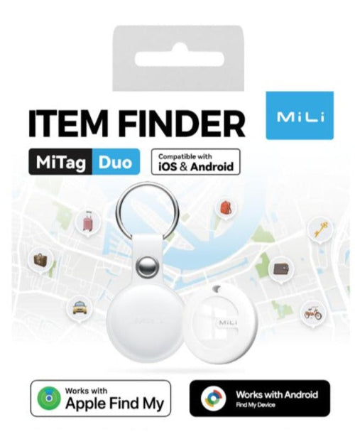 Mi Tag Duo Leather Case Tracker Single White HD-P16DW1