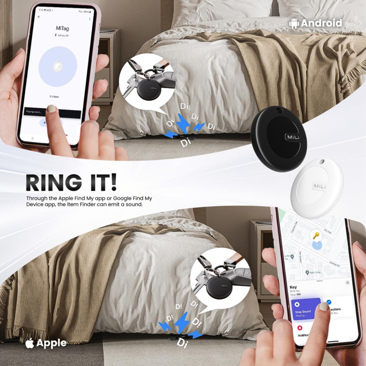 Mi Tag Duo Keyring Tracker Single Black HD-P16DB