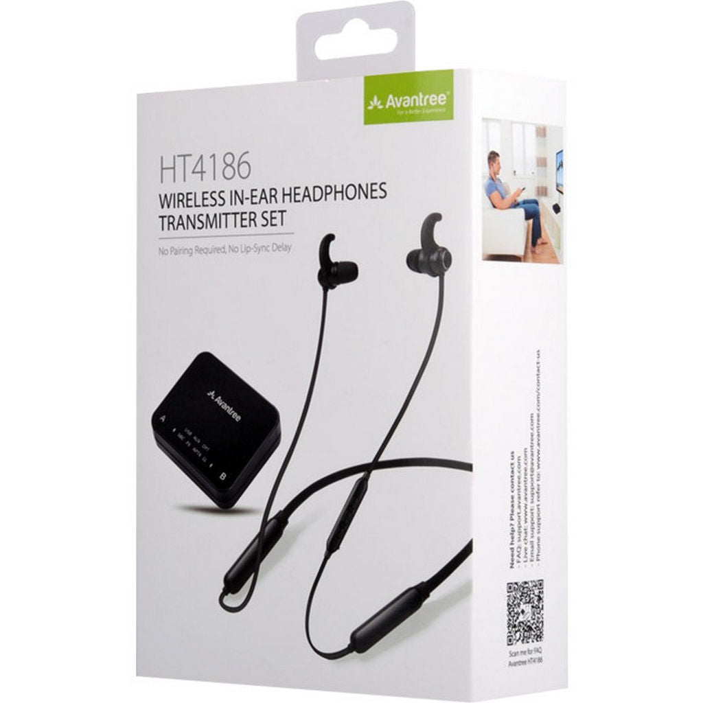 Avantree In Ear Bluetooth Neckband Earphones Aptx-ll HT4186BLK