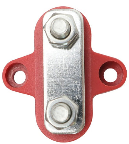 Power Distribution Post 2xm6 Stainless Steel Bridged Bar Red ALVS62R