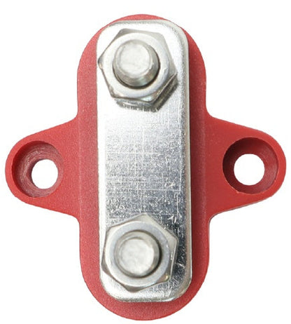 Power Distribution Post 2xm6 Stainless Steel Bridged Bar Red ALVS62R